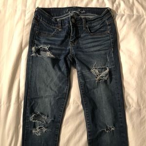 American Eagle distressed jeggings